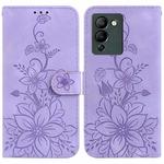 For Infinix Note 12 G96 / X670 Lily Embossed Leather Phone Case(Purple)