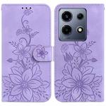 For Infinix Note 30 VIP Lily Embossed Leather Phone Case(Purple)