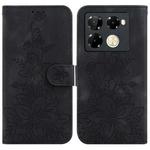 For Infinix Note 40 Pro+ 5G Lily Embossed Leather Phone Case(Black)