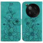 For Infinix Zero 40 4G / 5G Lily Embossed Leather Phone Case(Green)