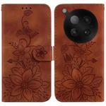 For Infinix Zero 40 4G / 5G Lily Embossed Leather Phone Case(Brown)
