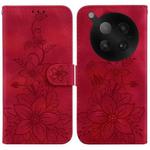 For Infinix Zero 40 4G / 5G Lily Embossed Leather Phone Case(Red)