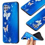 For Huawei P40 lite Embossment Patterned TPU Soft Protector Cover Case(Golden Butterfly)