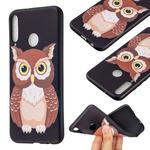 For Huawei Y7p / P40 lite E Embossment Patterned TPU Soft Protector Cover Case(Owl)