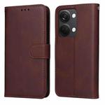For OnePlus Nord 3 / Ace 2V Classic Calf Texture Flip Leather Phone Case(Brown)