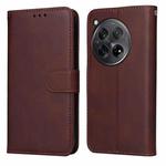 For OnePlus 12R Classic Calf Texture Flip Leather Phone Case(Brown)