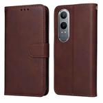 For OnePlus Nord CE4 Lite Classic Calf Texture Flip Leather Phone Case(Brown)