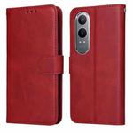 For OnePlus Nord CE4 Lite Classic Calf Texture Flip Leather Phone Case(Red)