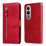 For OnePlus Nord CE4 Fashion Calf Texture Zipper Leather Phone Case(Red)
