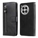 For OnePlus Ace 3 Pro Fashion Calf Texture Zipper Leather Phone Case(Black)