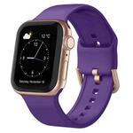 For Apple Watch Ultra 49mm Pin Buckle Silicone Watch Band(Purple)