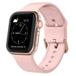 For Apple Watch Series 8 41mm Pin Buckle Silicone Watch Band(Pink)