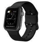 For Apple Watch Series 8 41mm Pin Buckle Silicone Watch Band(Black)