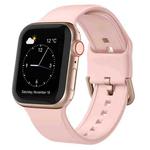 For Apple Watch SE 2022 44mm Pin Buckle Silicone Watch Band(Pink)