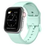For Apple Watch Series 7 45mm Pin Buckle Silicone Watch Band(Mint Green)