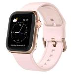 For Apple Watch SE 40mm Pin Buckle Silicone Watch Band(Pink Sand)