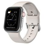For Apple Watch SE 40mm Pin Buckle Silicone Watch Band(Starlight)