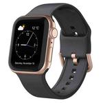 For Apple Watch SE 44mm Pin Buckle Silicone Watch Band(Dark Grey)