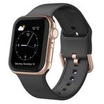 For Apple Watch 5 44mm Pin Buckle Silicone Watch Band(Dark Grey)