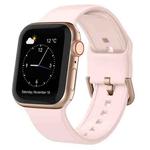 For Apple Watch Series 2 42mm Pin Buckle Silicone Watch Band(Pink Sand)