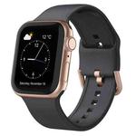 For Apple Watch SE 2023 40mm Pin Buckle Silicone Watch Band(Dark Grey)