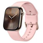 For Apple Watch Series 10 46mm Pin Buckle Silicone Watch Band(Pink)