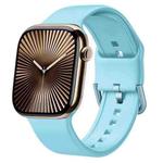 For Apple Watch Series 10 46mm Pin Buckle Silicone Watch Band(Light Blue)