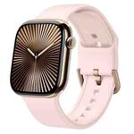 For Apple Watch Series 10 42mm Pin Buckle Silicone Watch Band(Pink Sand)