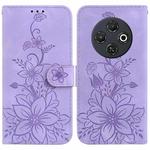 For Tecno Spark 30C Lily Embossed Leather Phone Case(Purple)