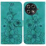 For Tecno Camon 30S / Camon 30S Pro Lily Embossed Leather Phone Case(Green)