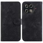 For Tecno Camon 30S / Camon 30S Pro Lily Embossed Leather Phone Case(Black)