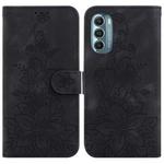 For Motorola Moto G Stylus 5G 2022 Lily Embossed Leather Phone Case(Black)