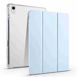 For Huawei MatePad 11.5 2023 3-folding Transparent TPU Smart Leather Tablet Case(Ice Blue)