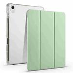 For Huawei MatePad 11.5 2023 3-folding Transparent TPU Smart Leather Tablet Case(Matcha Green)