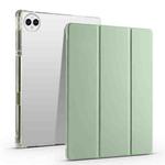 For Huawei MatePad Pro 13.2 2023 3-folding Transparent TPU Smart Leather Tablet Case(Matcha Green)