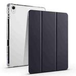 For Huawei MatePad 11.5S 3-folding Transparent TPU Smart Leather Tablet Case(Black)