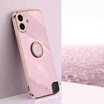 For Nothing CMF Phone 1 XINLI Straight Edge 6D Electroplate TPU Phone Case with Ring Holder(Cherry Purple)