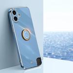 For Nothing CMF Phone 1 XINLI Straight Edge 6D Electroplate TPU Phone Case with Ring Holder(Celestial Blue)