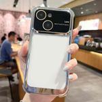 For iPhone 14 Plus Four-corner Shockproof TPU Phone Case with Lens Film(Silver)