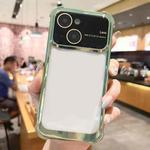 For iPhone 14 Four-corner Shockproof TPU Phone Case with Lens Film(Green)
