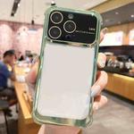 For iPhone 14 Pro Max Four-corner Shockproof TPU Phone Case with Lens Film(Green)