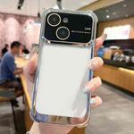 For iPhone 13 Four-corner Shockproof TPU Phone Case with Lens Film(Silver)