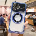 For iPhone 12 Pro Max MagSafe Shockproof TPU Phone Case with Lens Film(Blue)