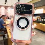For iPhone 11 Pro Max MagSafe Shockproof TPU Phone Case with Lens Film(Rose Gold)