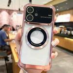 For iPhone 11 MagSafe Shockproof TPU Phone Case with Lens Film(Rose Gold)