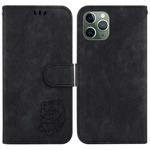 For iPhone 11 Pro Little Tiger Embossed Leather Phone Case(Black)