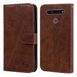 For LG K41S / K51S Skin Feeling Oil Leather Texture PU + TPU Phone Case(Brown)