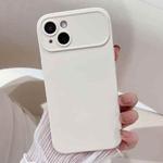 For iPhone 14 Plus Large Window Frosted TPU Phone Case(White)