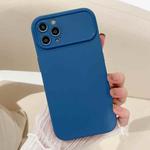 For iPhone 13 Pro Large Window Frosted TPU Phone Case(Blue)