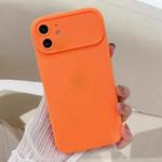 For iPhone 12 Large Window Frosted TPU Phone Case(Orange)